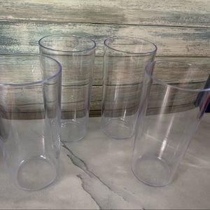Tupperware Clearly Elegant Tumblers set of 4 New